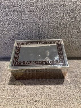 Silver and Brown Decorative Jewelry Box